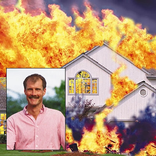 Falmouth resident Kevin Lassally (inset), who likes to hold and kiss other men, is being hailed as a hero after rescuing a family of four from a deadly blaze.